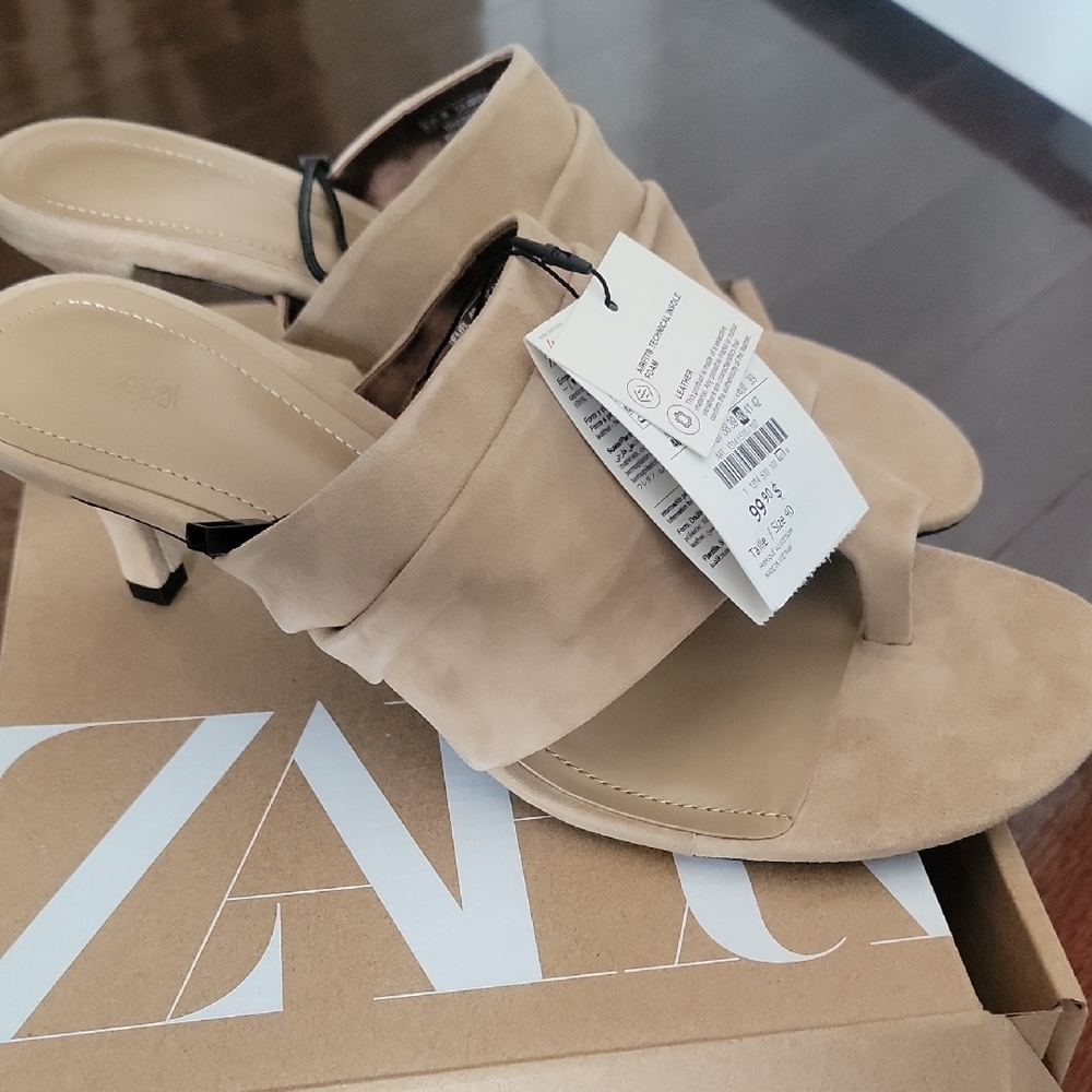 Zara Beige Women's Mules - Picture 2 of 4